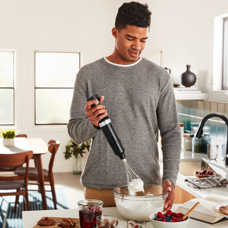 KitchenAid® Cordless Variable Speed Hand Blender with Chopper and Whisk Attachment & Reviews